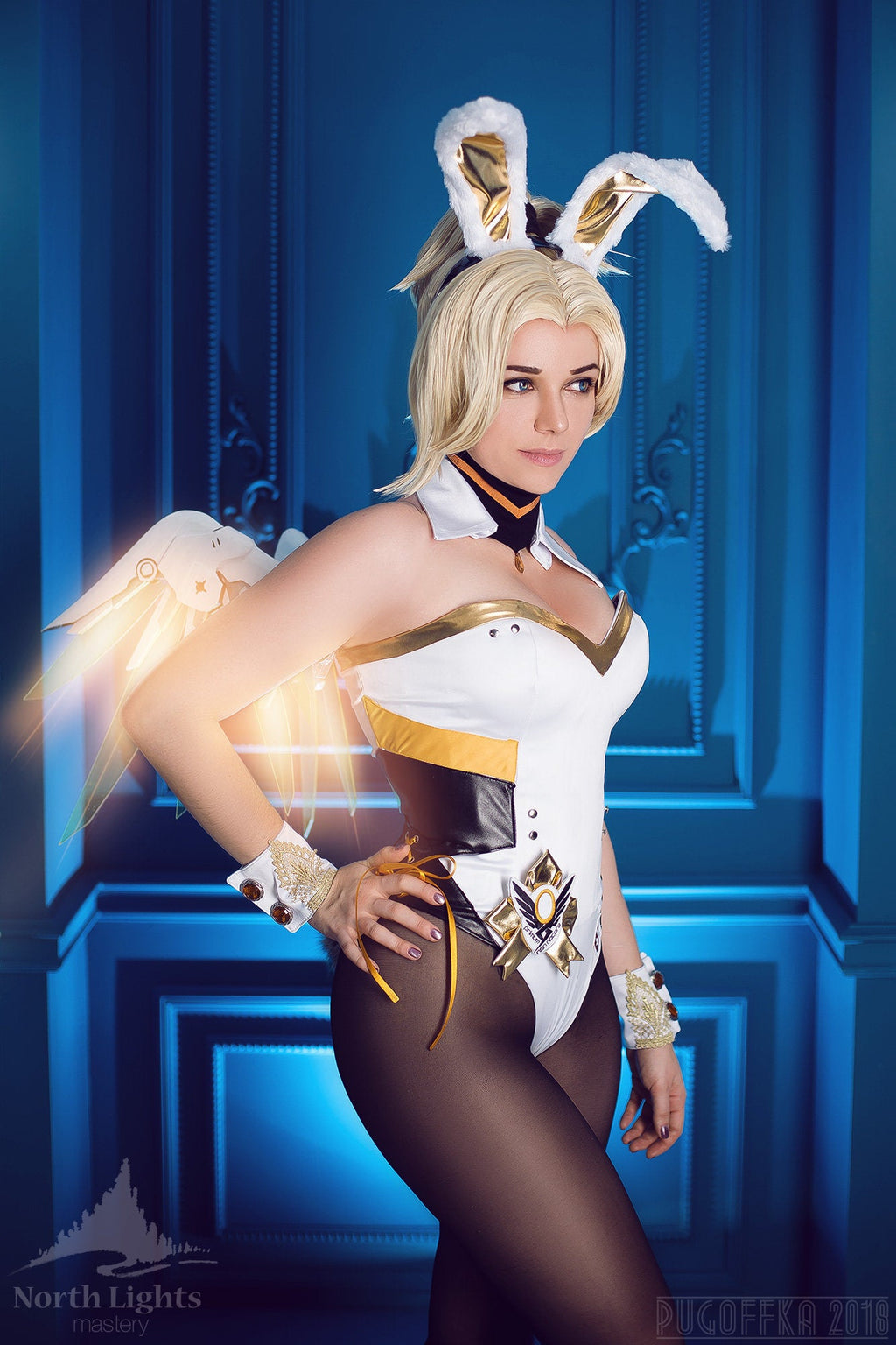 Mercy Bunny Suit Overwatch Cosplay Costume