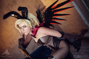 Mercy Witch Bunny Suit Overwatch Cosplay Costume